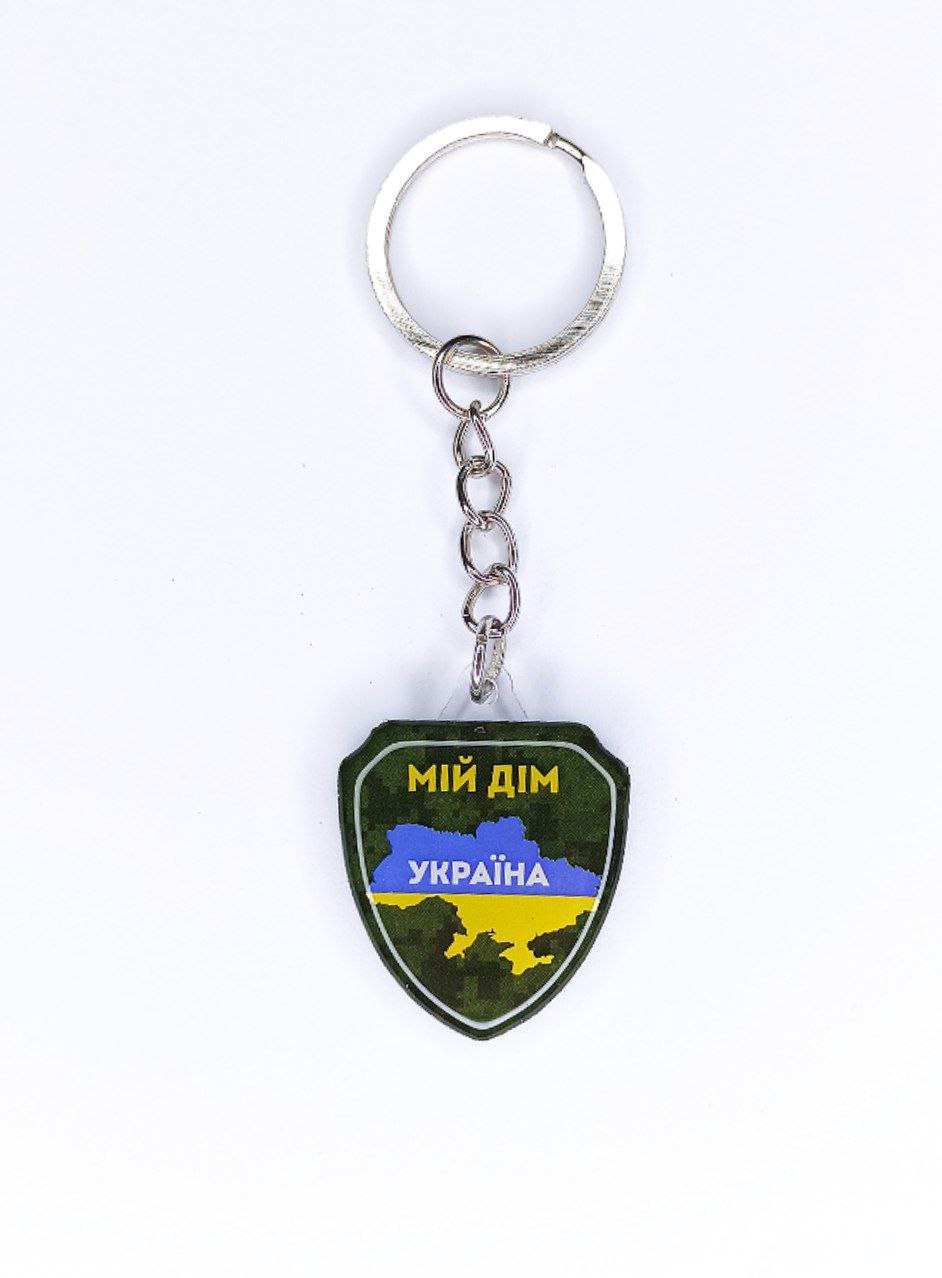 Брелок акриловый шеврон 28х36мм,  шильда 30 х 28мм Разноцветный Unison (UNB-1017)