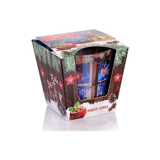 Свеча ароматизированная Bartek Candles Charming Christmas Baked Apple 8 см Разноцветный Bartek Candles (40006 Baked Apple)