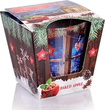 Свеча ароматизированная Bartek Candles Charming Christmas Baked Apple 8 см Разноцветный Bartek Candles (40006 Baked Apple)