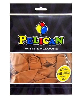Шарики Pelican латексные 12" (30cm) винтажный бежево коричневый, Pelican 50шт Коричневый Pelican (812055)