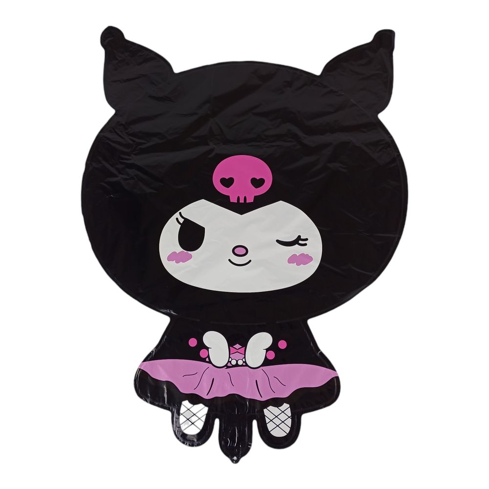 Шарик фольгированный 48 х 65см "Зайка Kuromi" Черный Unison (1064 Kuromi)