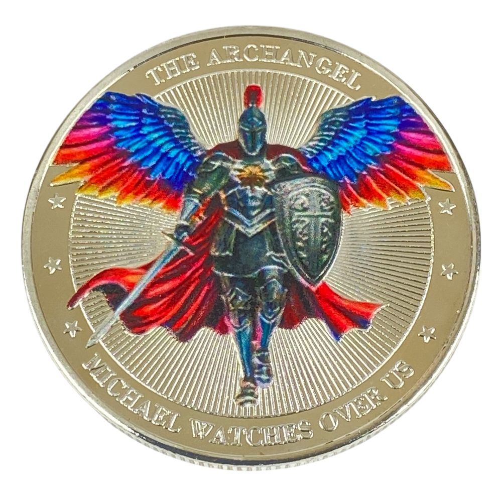 Монета-сувенир Archangel Michael серебро, 4см в капсулах (Cs - 1005)