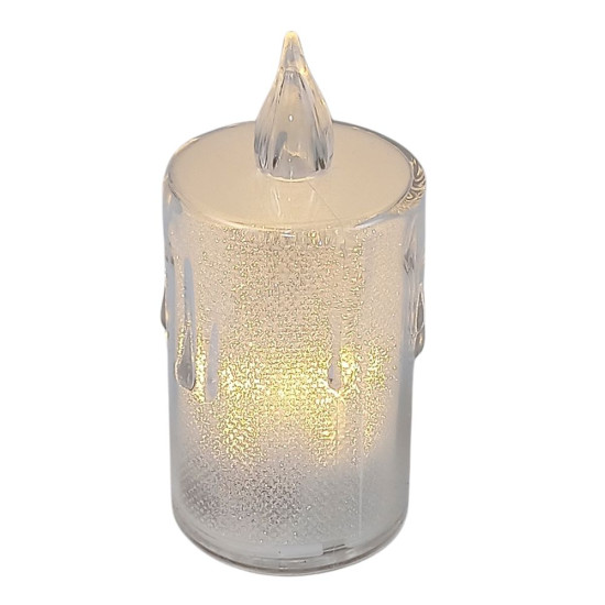 Свеча декоративная светодиодная LED 8 х 3,8см (пластик) (XLZ-623)