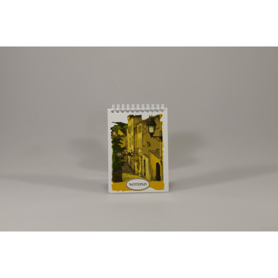 Блокнот А6 на спіралі KRAFT COLOR 80 аркушів клітинка, з перфорацією, KF6280K (KF6280K)