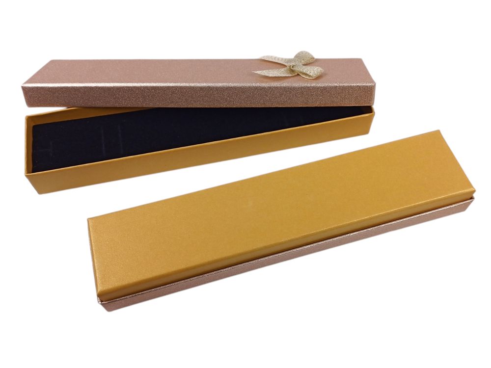 Подарункова коробка ювелірна, 4,5 х 20 х 2,5см, золота Золотий Unison (J00320 gold)
