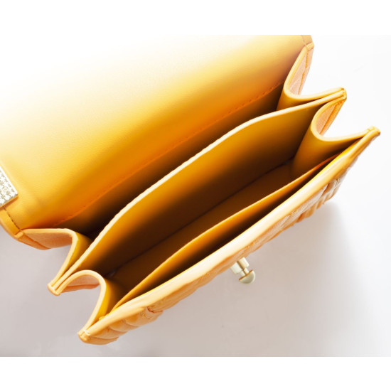 Сумка жіноча жовта 20х16 екошкіра (L8113 yellow)
