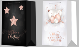 Пакет 2003 S подарунковий "Merry Christmas" 23x18x10cm,  210гр., 4 дизайни (2003 S)