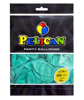 Кульки Pelican латексні 12"(30cm) пастель тіффані, Pelican 50шт Зелений Pelican (812020)