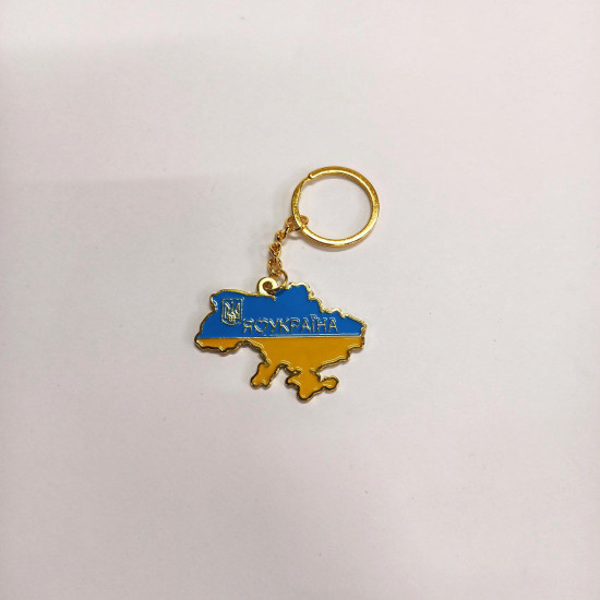 Брелок металлический -"Украина-карта" (505-17)