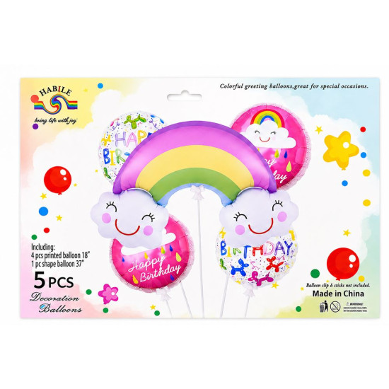Набір кульок 5 шт "Happy Rainbow" (TZ-S5004)