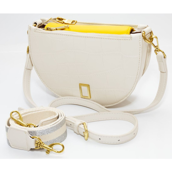 Сумка жіноча біла 21,5х14,5 екошкіра (L8192 white)