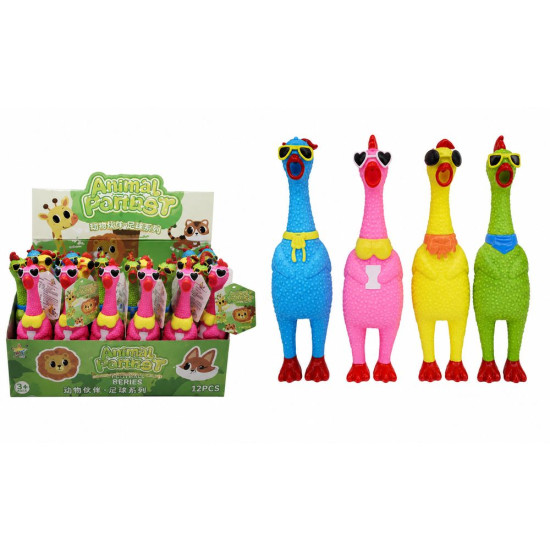 Іграшка-піщалка "Курка в окулярах" 22см Без бренду (ТК-9829-3)