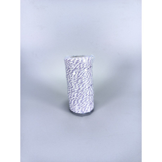 Мотузка декоративна 2мм х 100м 80г біло -бузкова Фіолетовий Unison (D02901 -Lilac white)