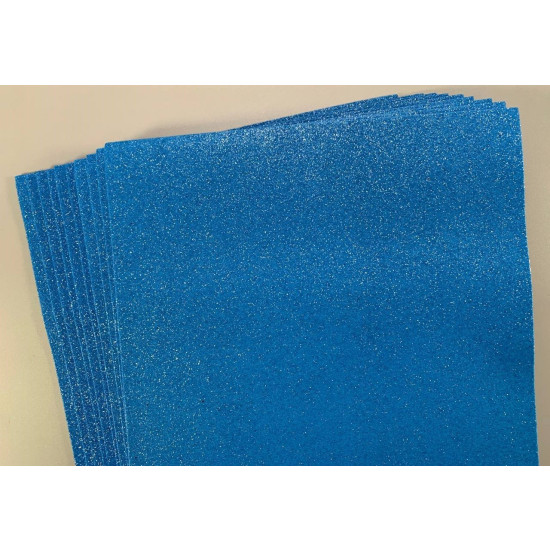 Фоаміран 1,7мм Блакитний Fluorescent Glitter  10 аркушів Блакитний Unison (17FA4-006)