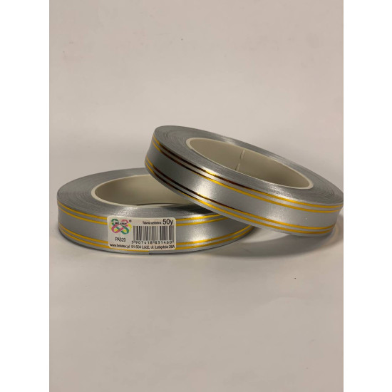 Лента пластиковая 2см х 45м Серебряный Unison (PAS20 -2 silver)