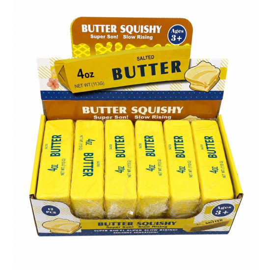 Антистрес сквіш масло Butter жовтий із запахом 13 х 4 х 4см Без бренду (PL-YW)