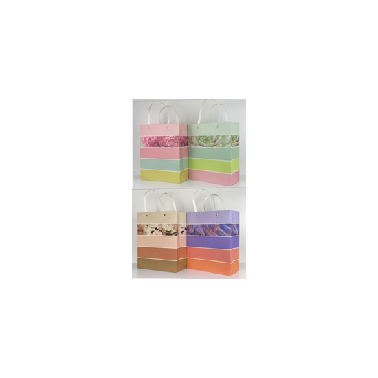 Подарочный пакет ПРЕМИУМ "Цветная полоса"  40x31x12cm 12,  210гр (301 L)