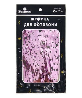 Фотозона  2м х 1м, "Звездопад" розовое золото Розовый Pelican (872164)