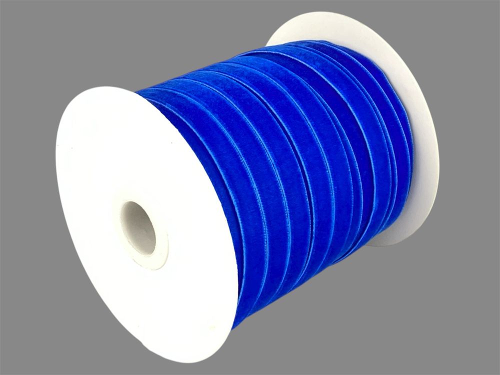 Оксамитова стрічка  1,0 см х 50 ярдів Блакитний Marill (D00810- C 33)