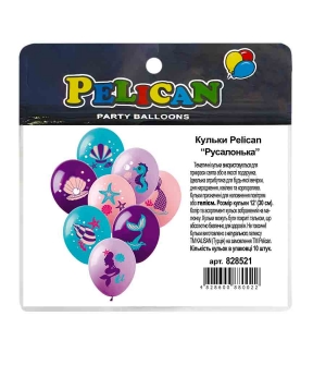 Шарики Pelican 12" (30см) "Русалонька"  10шт Разноцветный Pelican (828521)