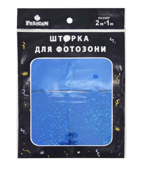 Фотозона  2м х 1м, "Квадрат голограмма" синяя Синий Pelican (872236)