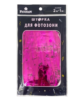 Фотозона  2м х 1м, "Глянцевая фольга"  фуксия Розовый Pelican (872107)