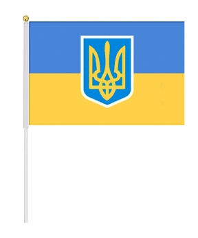 Флаг со штоком полиэстер 30 х 45см Желто-синий Unison (780058)
