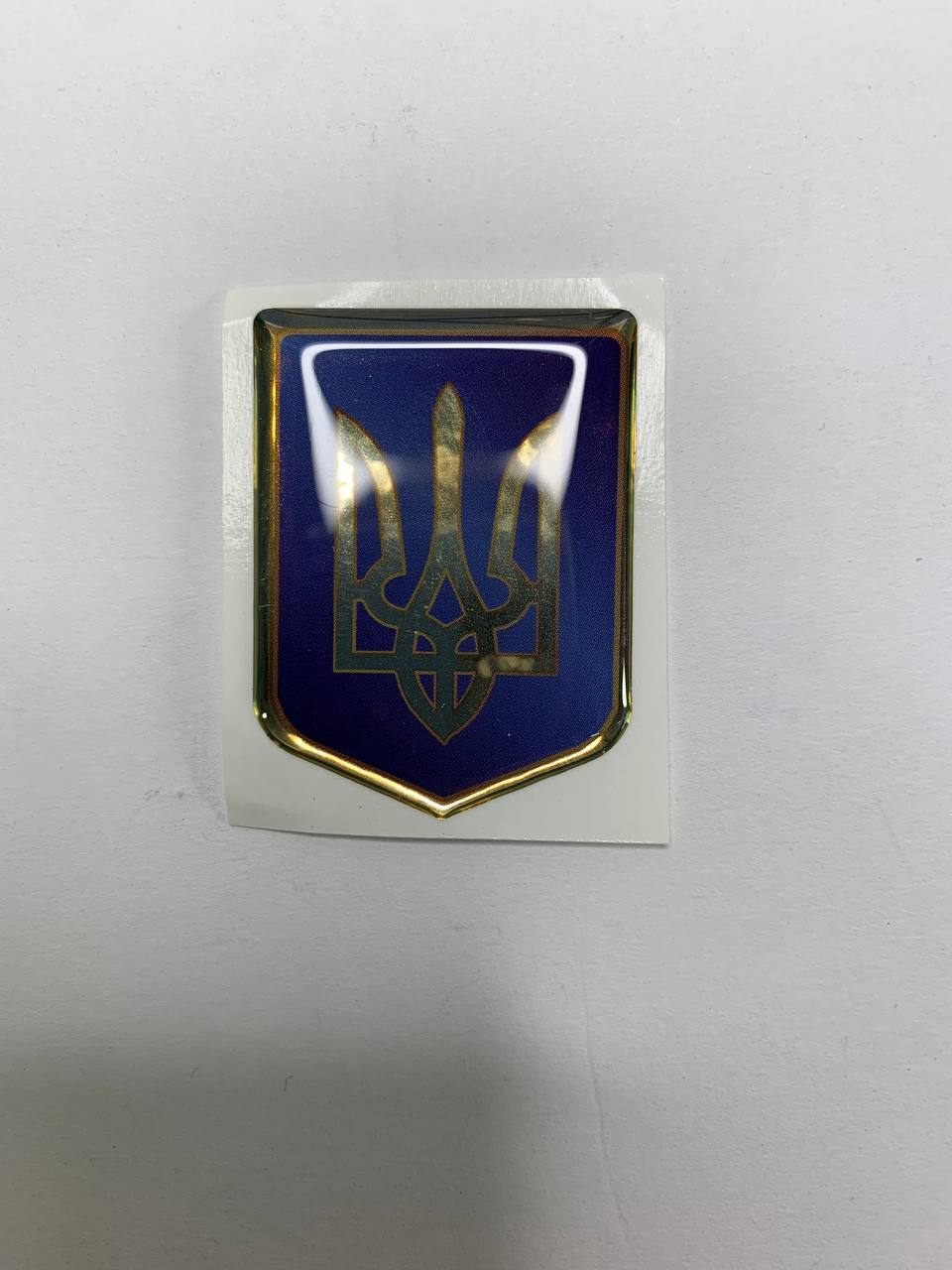 Наклейка объемная 3D "Герб Украины", 30х40мм Желто-синий Unison (SSU-1018)
