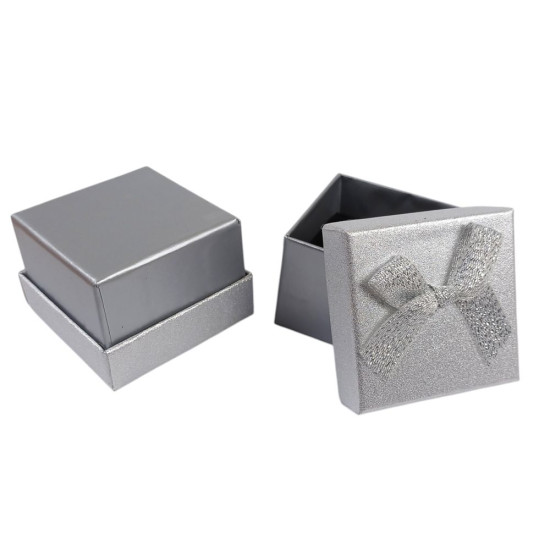Подарочная коробка ювелирная 5 х 5 3,5см  серебро Серебряный Unison (J00319 silver)