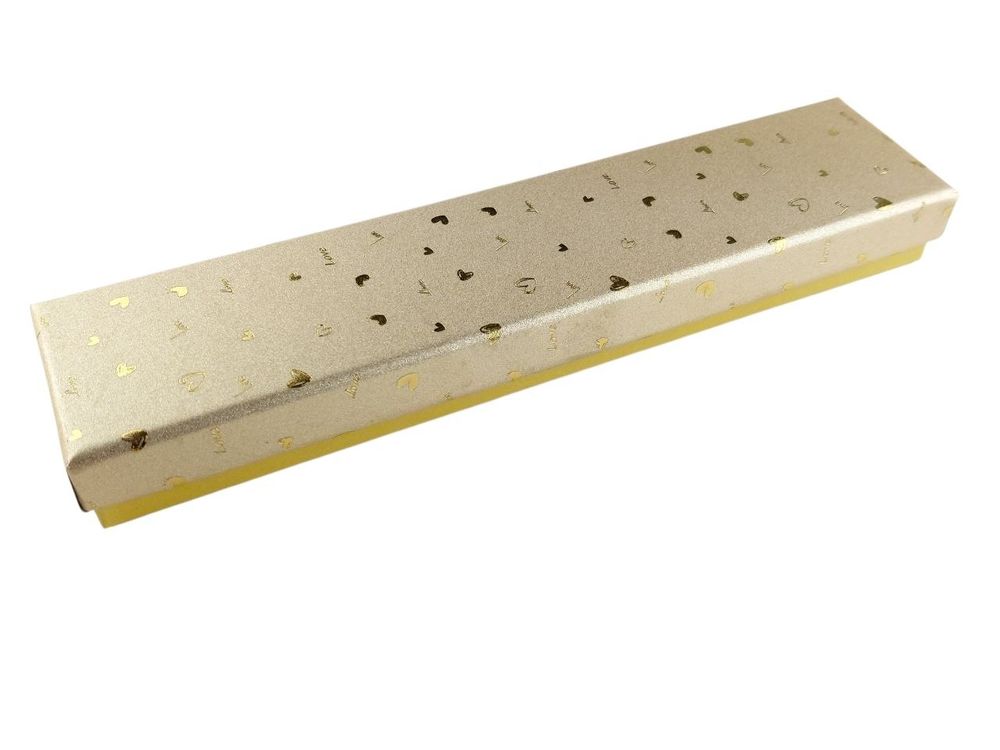 Подарочная коробка ювелирная, 4,5 х 20 х 2,5см, золотая Золотой Unison (J00322 gold)