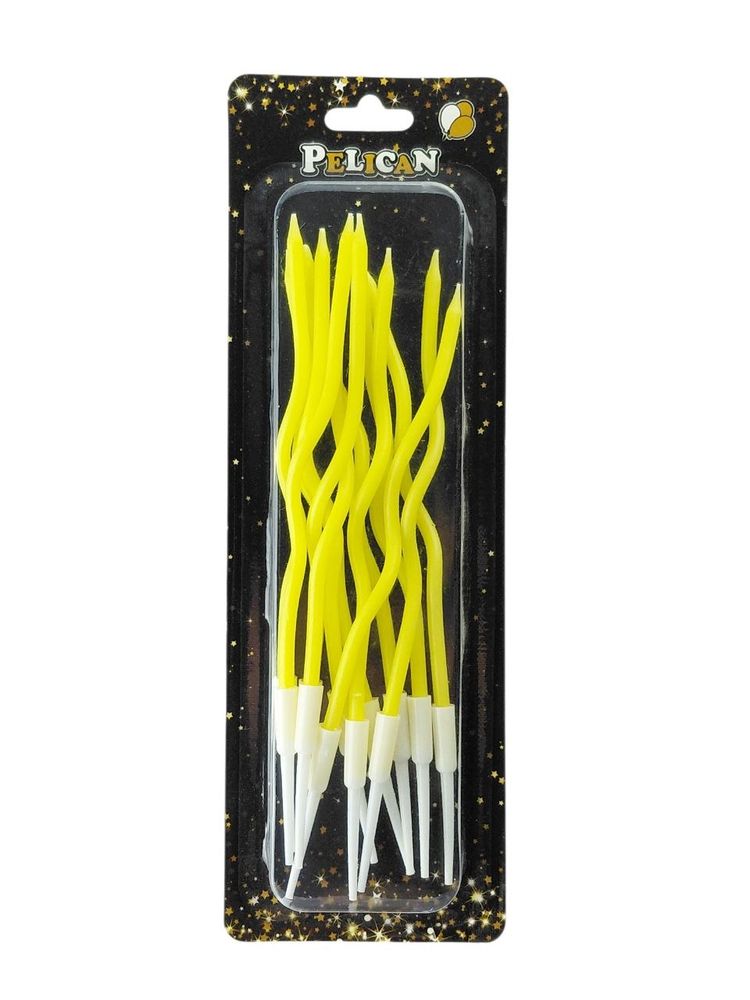 Свечи "Волна 12 штук" винтажный жолтый TM Pelican (861151)