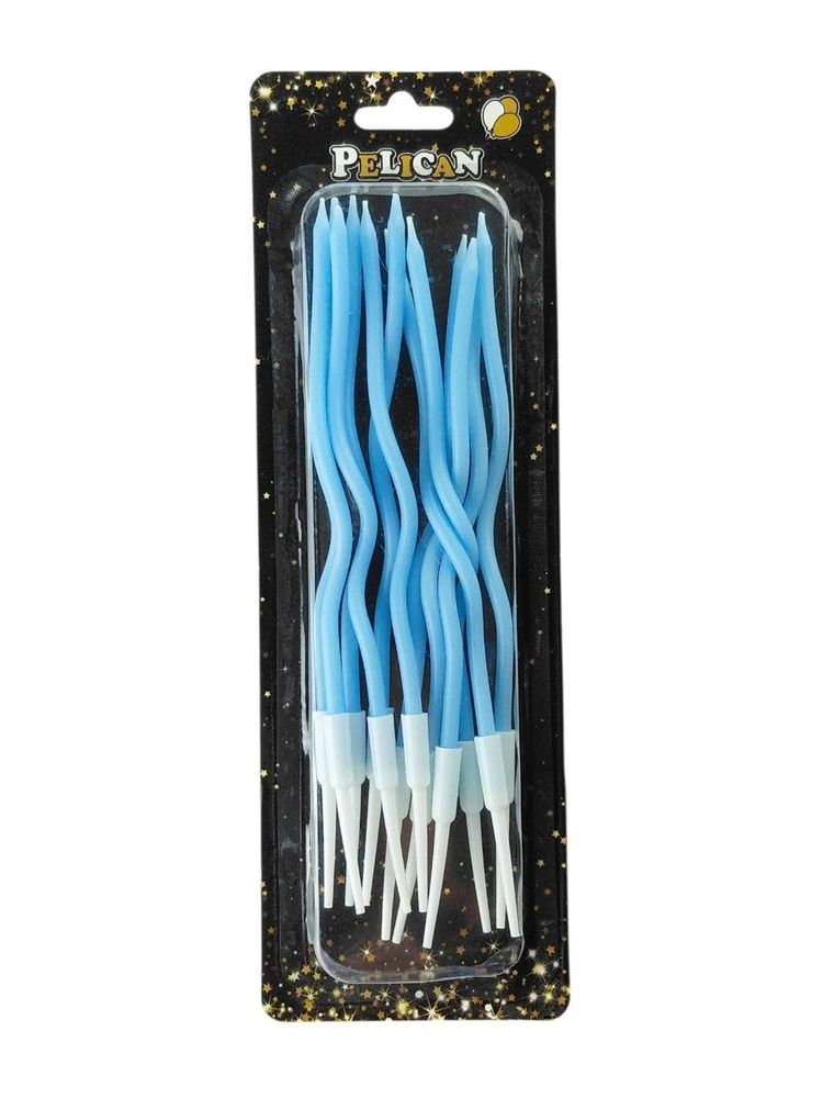 Свечи "Волна 12 штук" винтажный голубой TM Pelican (861154)