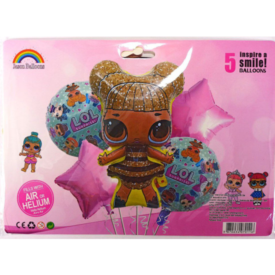 Набір кульок з 5 шт "Lol", Qeen Bee Різнокольоровий Pelican (836911-0116)