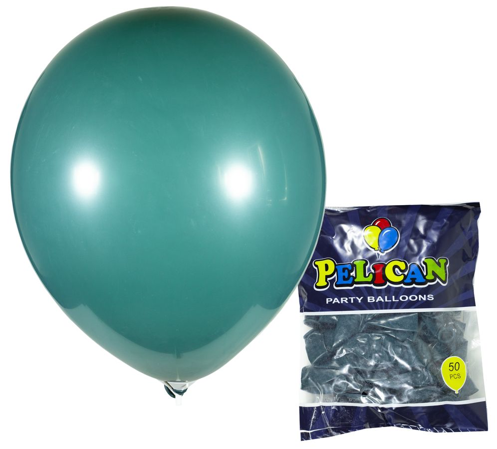 Шарики  12' (30 см) пастель зеленый  бутылочный, 10шт/уп Зеленый Pelican (1210-853)