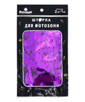 Фотозона  2м х 1м, "Звездопад" фиолетовая Фиолетовый Pelican (872165)