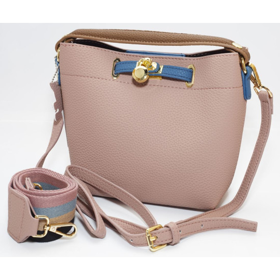 Сумка жіноча бежева 18х22 + косметичка 12х20см екошкіра (P102  beige)