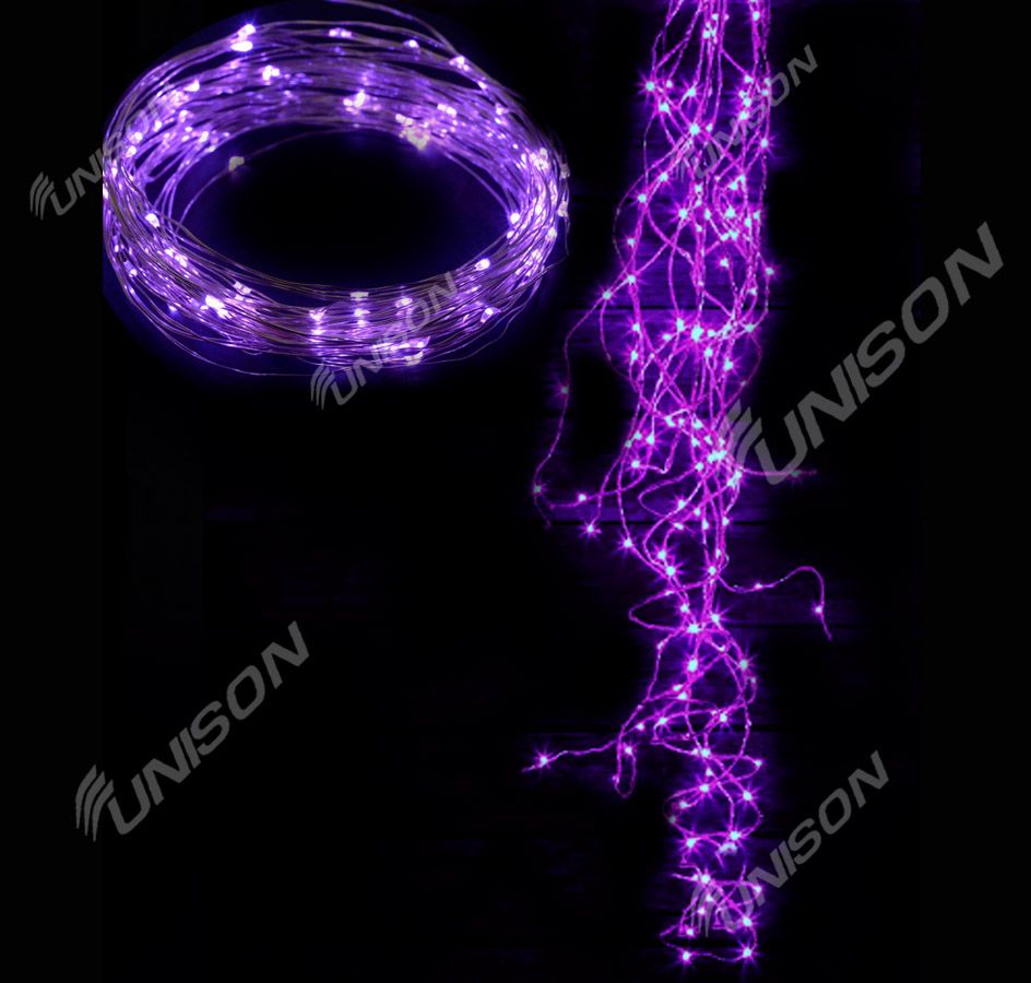 ПУЧОК-РОСА 240LED, 10 линий по 2,4м, фиолетовый (с мерцанием) (1921-080)