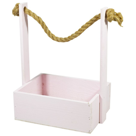 Ящик розовый деревяный  BW-07 (25х19х9,5см H-35) (BW-07 pink)