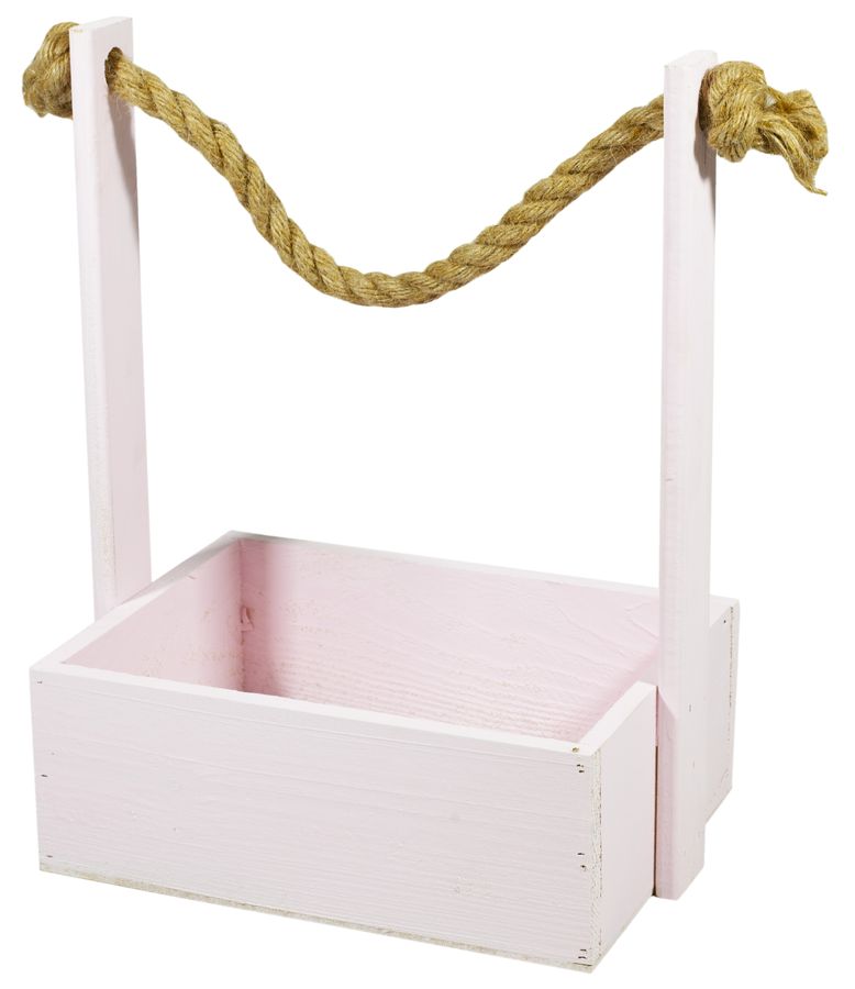 Ящик розовый деревяный  BW-07 (25х19х9,5см H-35) (BW-07 pink)