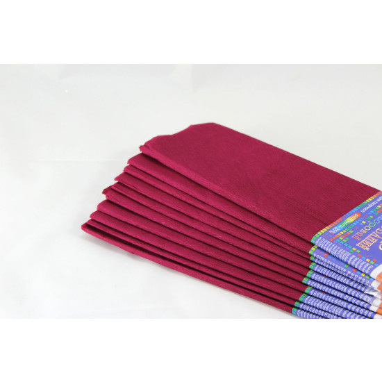 Креп-бумага 35%, 50х200см, 20г/м2 - бордовая, KR35-8002 (KR35-8002)