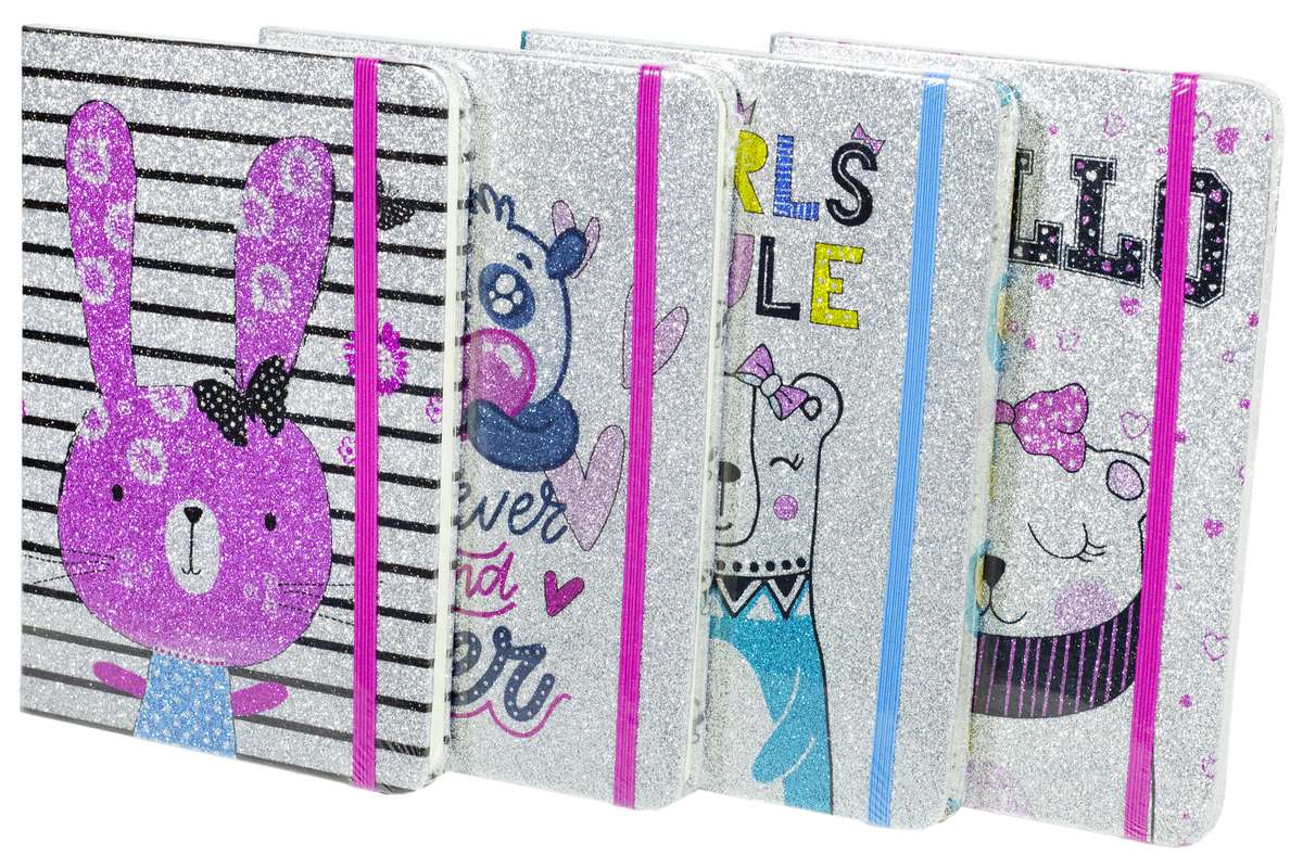 Блокнот на рез. блест "Звірятка" 14,5 * 21см А5 P96 70g COLOR / box Різнокольоровий Unison (2008-А5)