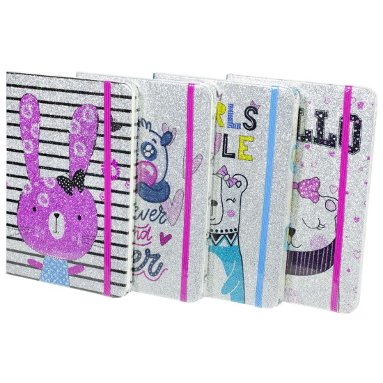 Блокнот на рез. блест "Звірятка" 14,5 * 21см А5 P96 70g COLOR / box Різнокольоровий Unison (2008-А5)