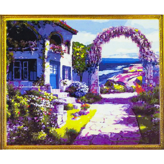 Картина по номерам 40х50, Цветущая арка (871)