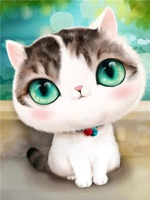 Картина по номерам "Смешной котенок" 40*50см,крас.-акрил,кисть-3шт. (9306)