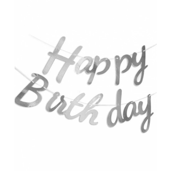 Гирлянда "Happy birthday" , серебро 871072 (871072)