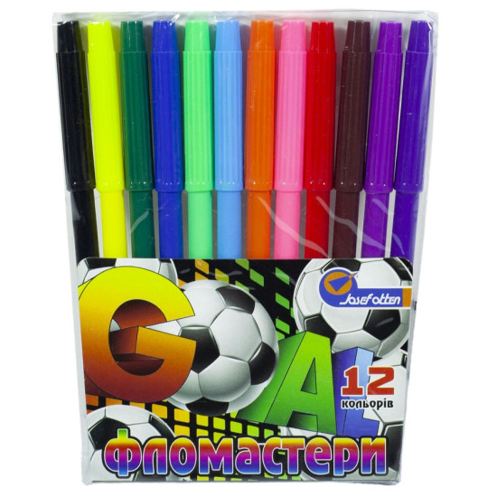 Фломастер "Goal" 12 кольорів (828BO_12)