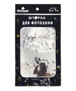Фотозона  2м х 1м,  "Зірка глянцева"   срібло Срібний Pelican (872202)