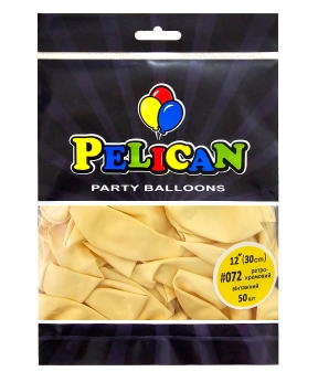 Кульки Pelican латексні 12"(30cm) вінтажний ретро  кремовий, Pelican 50шт Бежевий Pelican (812072)