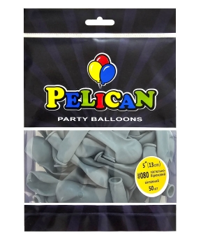 Кульки Pelican латексні 5"(13cm) вінтажний пастельно  бірюзовий,  50шт Сірий Pelican (805080)