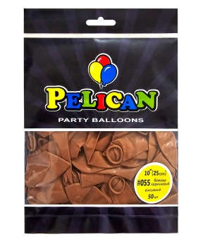 Кульки Pelican латексні 10"(25cm) вінтажний  бежево  коричневий, Pelican 50шт Коричневий Pelican (810055)